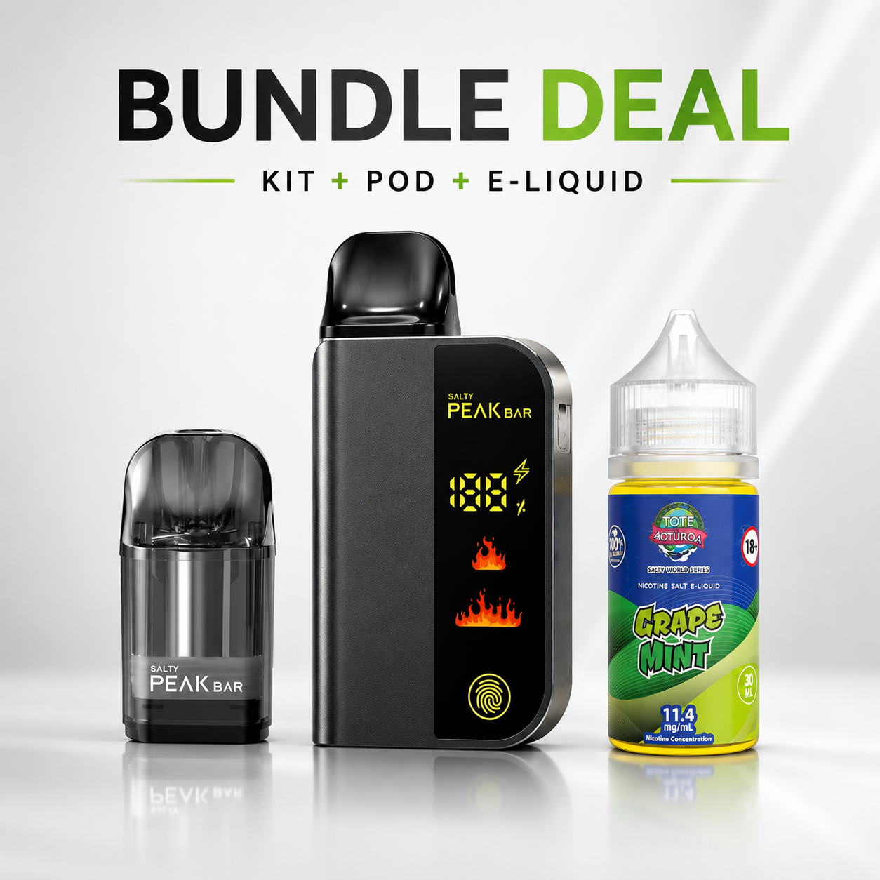 Salty PEAK BAR Refillable | Starter Bundle