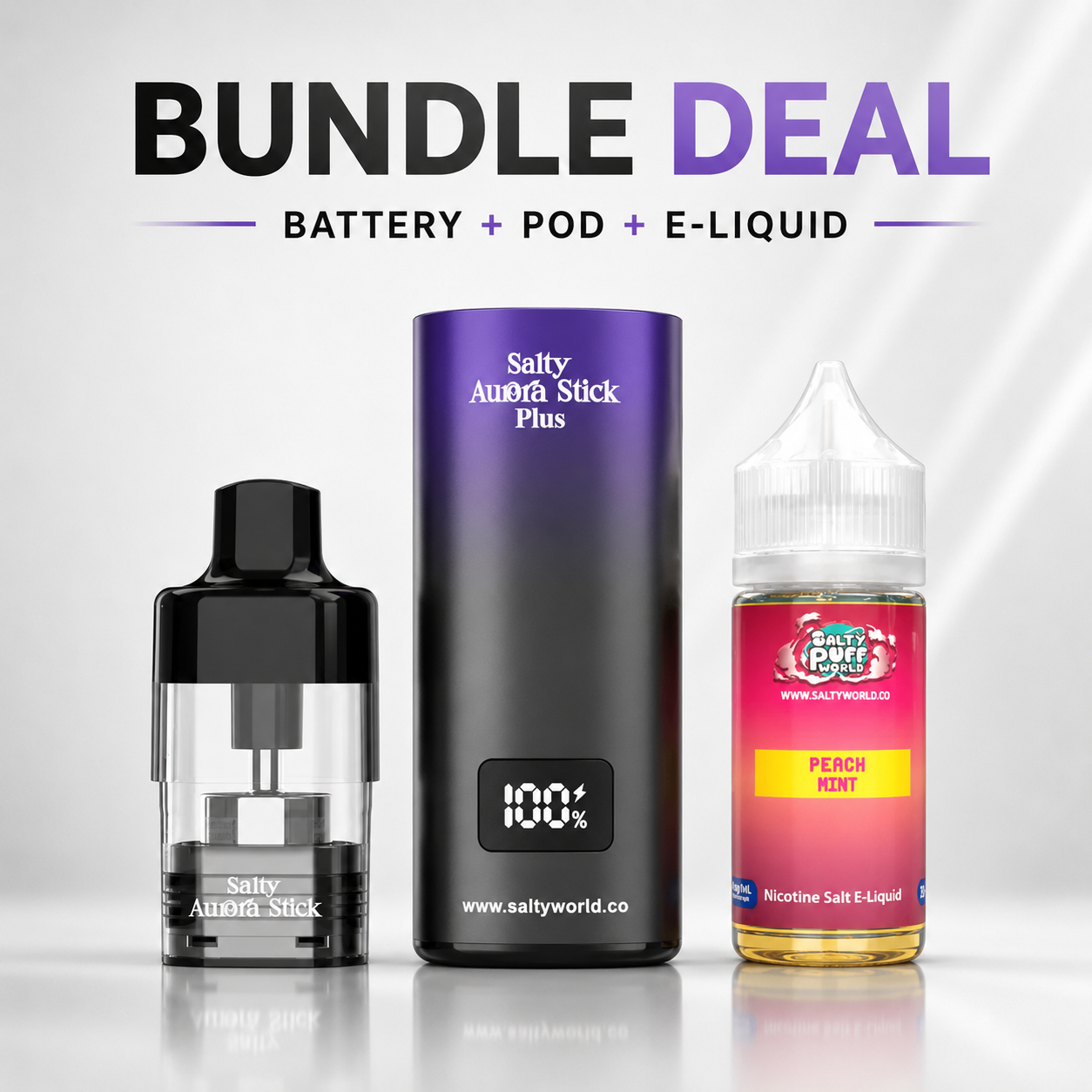 Salty Aurora Stick Plus Refillable | Starter Bundle